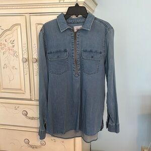 Bass Zip Up Denim Long Sleeve